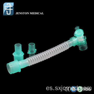 Tubo de extensión de circuito respiratorio quirúrgico médico